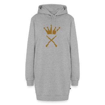 Der König der Jäger – Jagd - Hoodie-Kleid - Grau meliert - Vorne