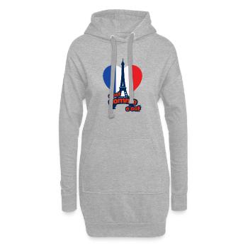c'est as c'est – Frankreich - Hoodie-Kleid - Grau meliert - Vorne