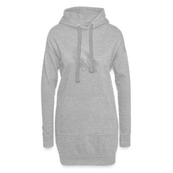 Iridezed fingerprint ring - Hoodie Dress - heather grey - Front