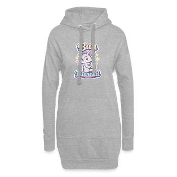 Jardin de Pâques Printemps Été Bunny Bunny - Sweat-shirt à capuche long Femme - gris chiné - Devant
