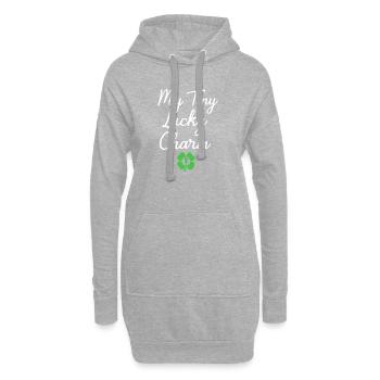 Révélation du sexe de la fête de bébé de la Saint-Patrick - Sweat-shirt à capuche long Femme - gris chiné - Devant