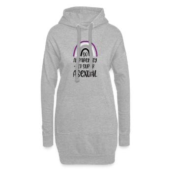 LGBT-Pride-Monat – Anscheinend bin ich super asexuell - Hoodie-Kleid - Grau meliert - Vorne