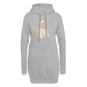 Kamel Hoodie: Cozy Streetstyle - Hoodie-Kleid - Grau meliert - Vorne