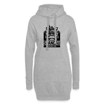 Berlin Spandau Zitadelle Silhouette Wahrzeichen - Hoodie-Kleid - Grau meliert - Vorne
