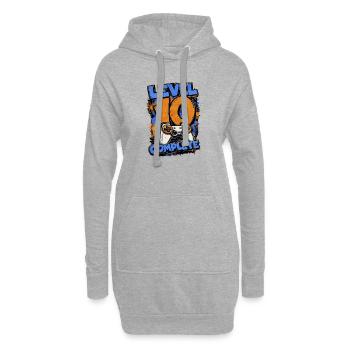 Level 10 Complete Gamer Graffiti Shirt - Hoodie Dress - heather grey - Front