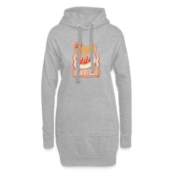La Reine du Barbecue - Sweat-shirt à capuche long Femme - gris chiné - Devant