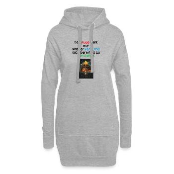 Das_Auge - Hoodie-Kleid - Grau meliert - Vorne