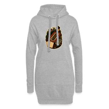 Cartes Cribbage Breadboard - Sweat-shirt à capuche long Femme - gris chiné - Devant