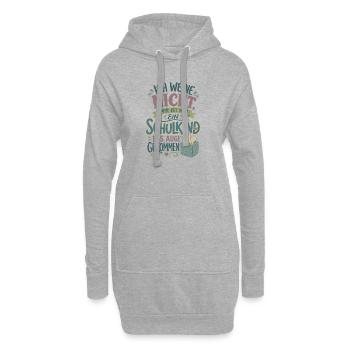 Ich weine nicht Schulkind Einschulung 2026 - Hoodie-Kleid - Grau meliert - Vorne