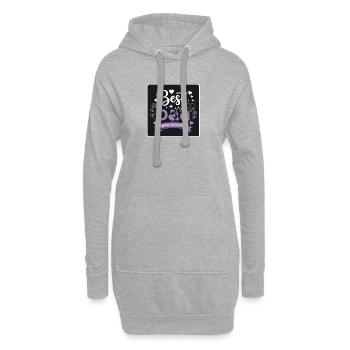 Meilleur design de cœur Papa Éternel - Sweat-shirt à capuche long Femme - gris chiné - Devant