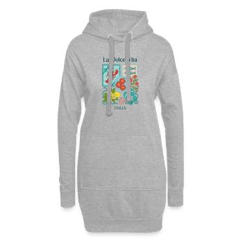 Dolce Vita Marine Carte Postale - Sweat-shirt à capuche long Femme - gris chiné - Devant