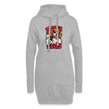 Beagle - Hoodie Dress - heather grey - Front