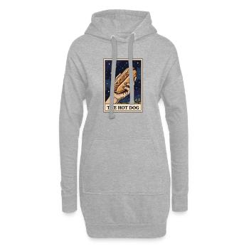 Die Hot-Dog-Tarotkarte zum 4. Juli: Lustiger Hot D - Hoodie-Kleid - Grau meliert - Vorne