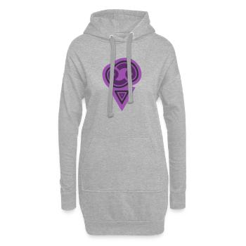 Zodiac Tribal Cancer and Water - Hoodie Dress - heather grey - Front