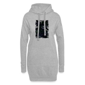 Motif de tourbillon de brouillard néon - Sweat-shirt à capuche long Femme - gris chiné - Devant