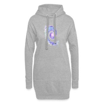 Spirale tourbillonnante pastel - Sweat-shirt à capuche long Femme - gris chiné - Devant