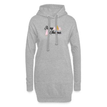 Joyeux sapin de Noël - Sweat-shirt à capuche long Femme - gris chiné - Devant