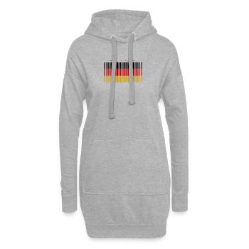 Deutsches Herz - Hoodie-Kleid - Grau meliert - Vorne