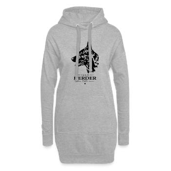 Berger Papa Chien Chien Wilsigns - Sweat-shirt à capuche long Femme - gris chiné - Devant