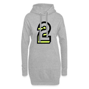2 JAHRE. 2. JUBILÄUM. GEBURTSTAG 2 JAHRE. 2 - Hoodie-Kleid - Grau meliert - Vorne