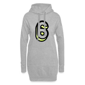 6. 6 JAHRE. 6-jähriges Jubiläum. GEBURTSTAG 6 JAHRE - Hoodie-Kleid - Grau meliert - Vorne