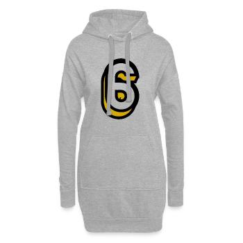 6. 6 ANS. 6e ANNIVERSAIRE. ANNIVERSAIRE 6 ANS. SIX - Sweat-shirt à capuche long Femme - gris chiné - Devant