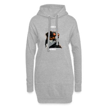 Ich bin in Rente ich muss garnix lustiges Hund Dog - Hoodie-Kleid - Grau meliert - Vorne