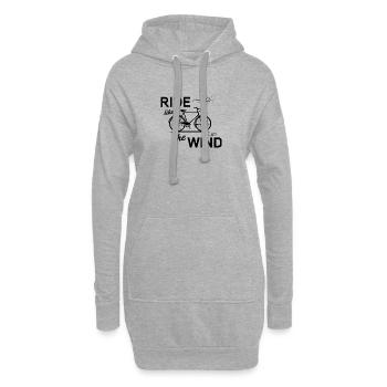 Fahren Sie wie der Wind - Hoodie-Kleid - Grau meliert - Vorne