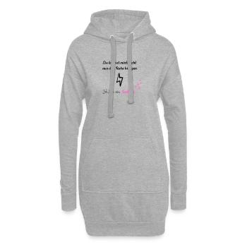 Lustige Design für Eltern mit Tochter - Hoodie-Kleid - Grau meliert - Vorne