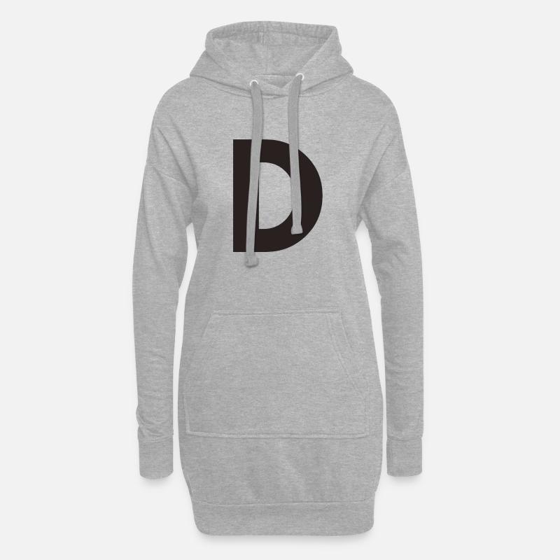 D - Hoodie-Kleid - Grau meliert