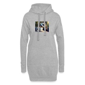 Caffeinated Sloth - Hoodie-Kleid - Grau meliert - Vorne