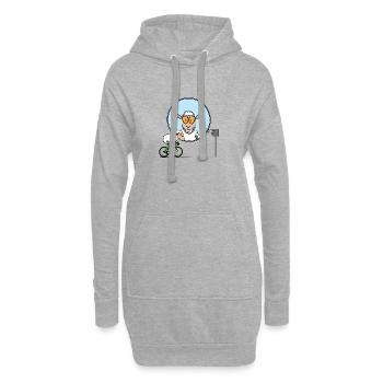 Cyclisme - Radars - Sweat-shirt à capuche long Femme - gris chiné - Devant