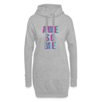AWESOME - Hoodie-Kleid - Grau meliert - Vorne