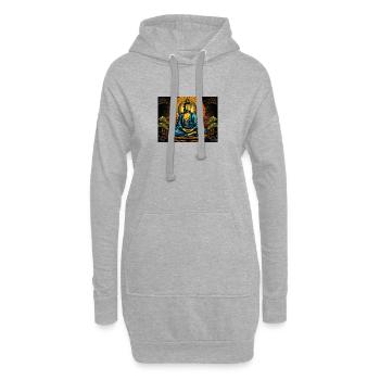 Buddha - Hoodie-Kleid - Grau meliert - Vorne