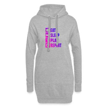 Pickleball Féminin Pickleball Homme Jouer Racquetb - Sweat-shirt à capuche long Femme - gris chiné - Devant