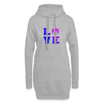 Damen Climbing Kletterer Climber Herren - Hoodie-Kleid - Grau meliert - Vorne