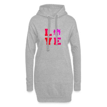 Grimpeur Bloc Escalade Femmes Escalade - Sweat-shirt à capuche long Femme - gris chiné - Devant