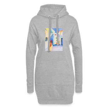 August Macke - Blick in eine Gasse. 1914. - Hoodie-Kleid - Grau meliert - Vorne