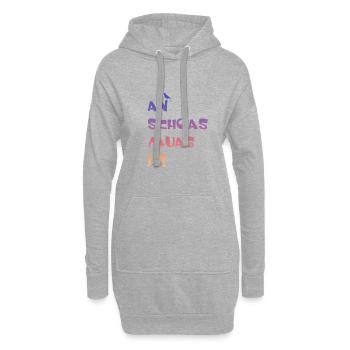 An Scheiss muas i. An Schoas muas i - Hoodie-Kleid - Grau meliert - Vorne