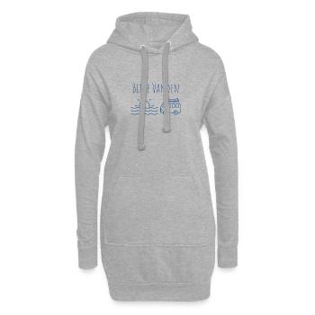 Bitte VANDEN am Meer - Hoodie-Kleid - Grau meliert - Vorne