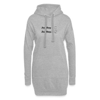 Zwilling 1 Zwilling 2 - Hoodie-Kleid - Grau meliert - Vorne