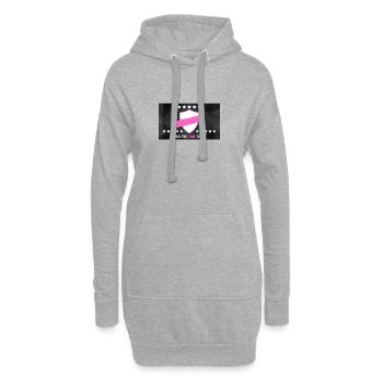 JOIN THE PINK TEAM - Hoodie-Kleid - Grau meliert - Vorne