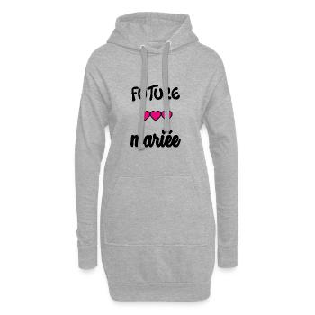 Junggesellinnenabschied. HOCHZEIT. MANNSCHAFT. TEAM BRAUT. ZUKÜNFTIGE BRAUT - Hoodie-Kleid - Grau meliert - Vorne