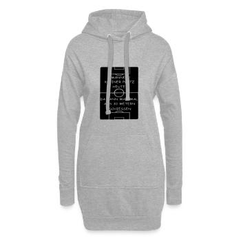 Fußball Trainer Spruch Lustig Geschenk Mannschaft - Hoodie-Kleid - Grau meliert - Vorne