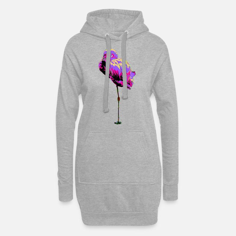 Flämisch - Hoodie-Kleid - Grau meliert
