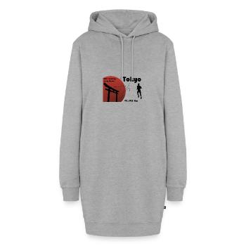 Tokio-Marathon - Hoodie-Kleid - Grau meliert - Vorne