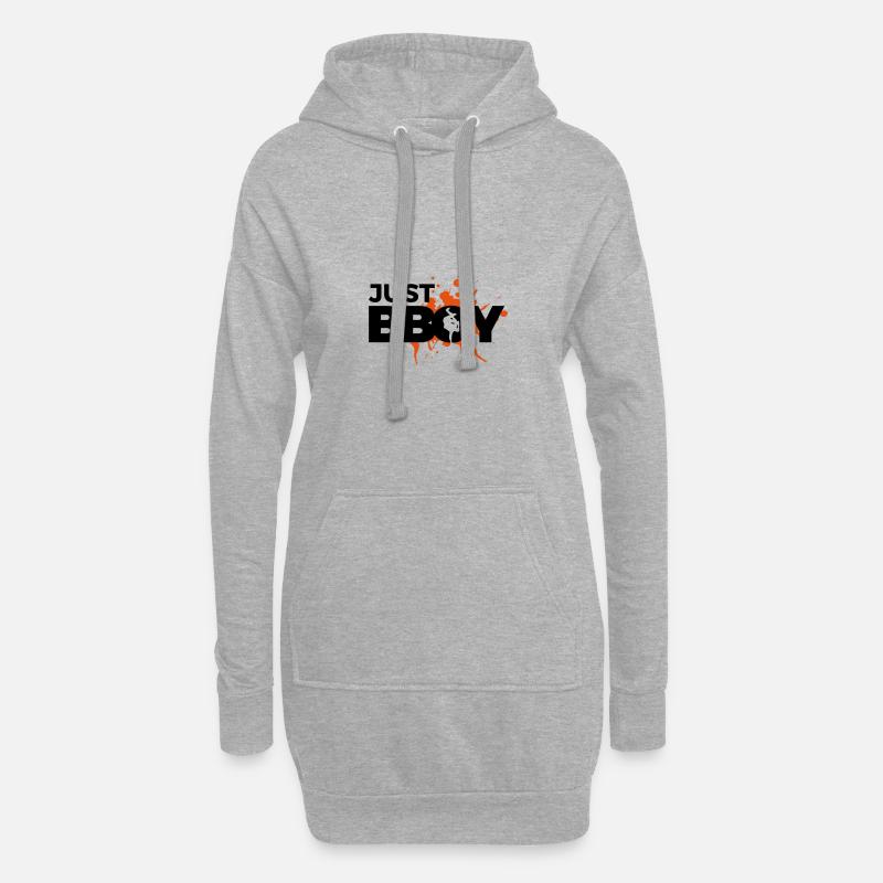 Breakdance Einfach B-Boy Breakdance Dance - Hoodie-Kleid - Grau meliert