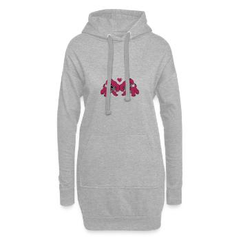 hunde liebe - Hoodie-Kleid - Grau meliert - Vorne