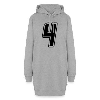Startnummer 4 - Hoodie-Kleid - Grau meliert - Vorne