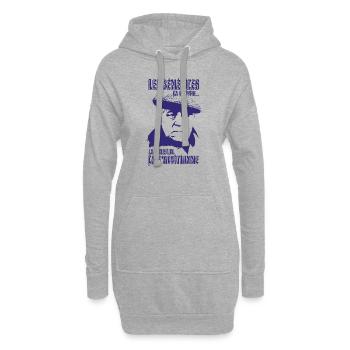 Jean Gabin - Le cave se rebiffe (Bleu) - Sweat-shirt à capuche long Femme - gris chiné - Devant